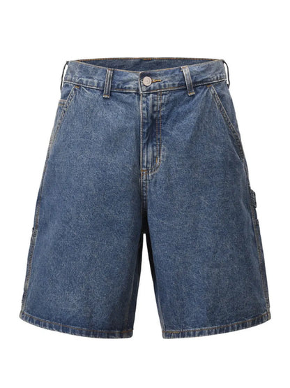 Bermudas de mezclilla lavada para hombre