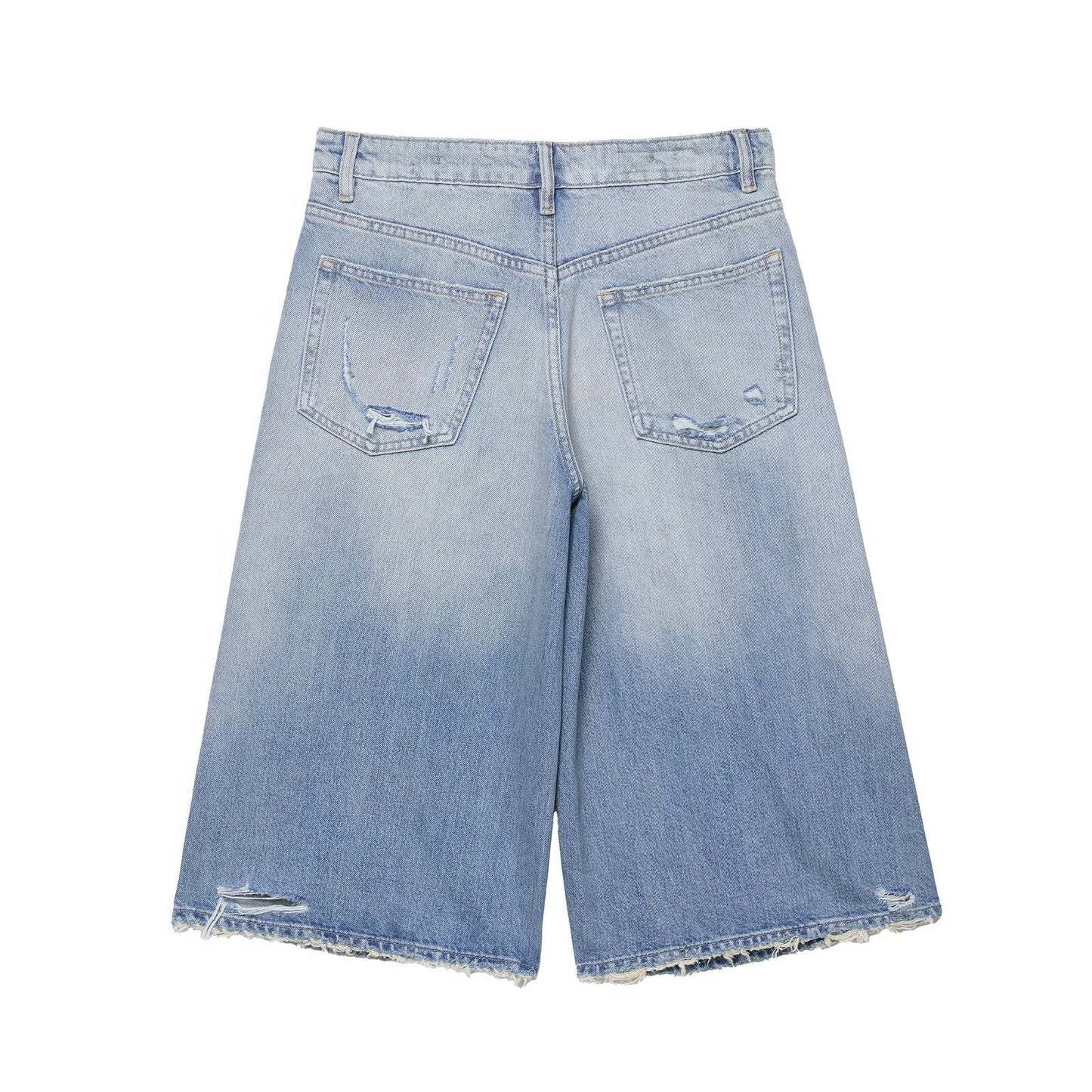 Short décontracté en jean ample