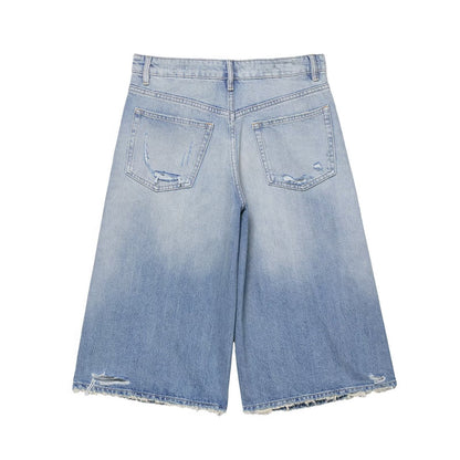 Short décontracté en jean ample