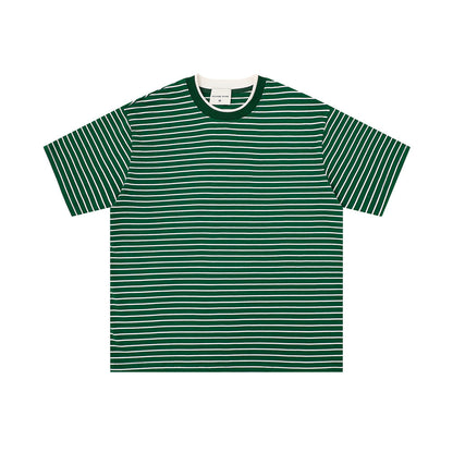 Loose striped short sleeved t-shirt