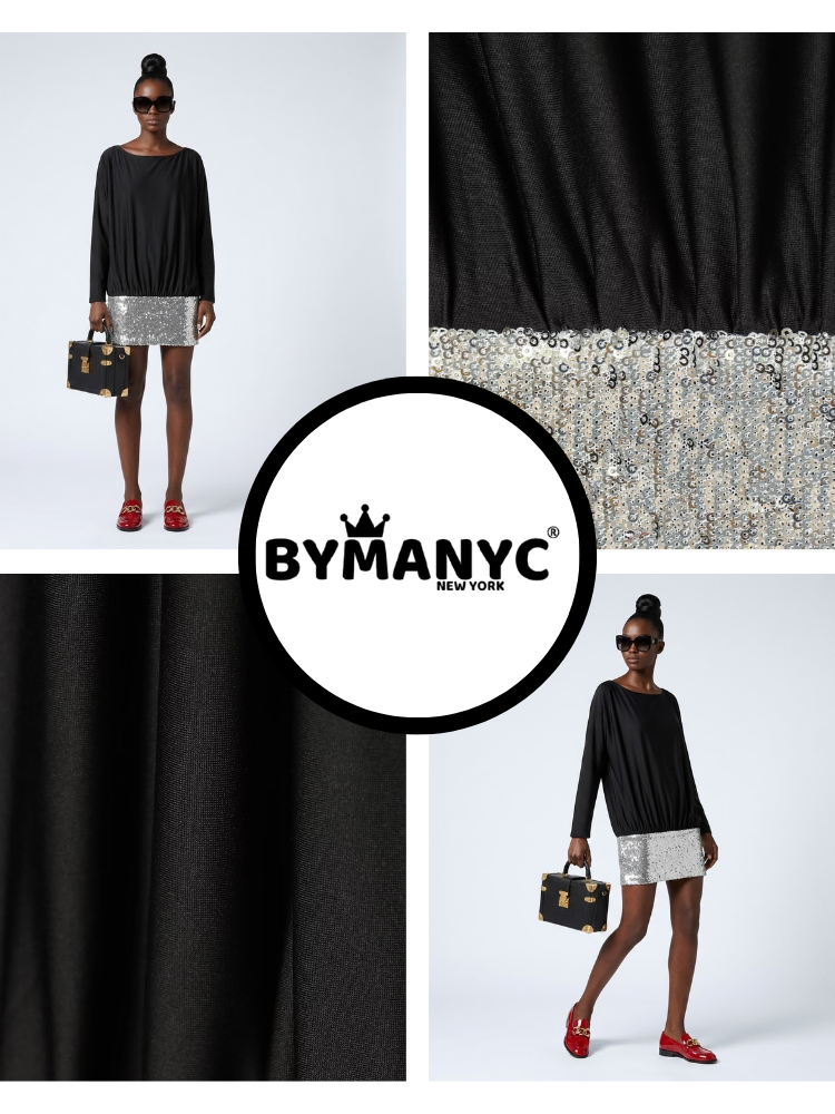 ASTOR Women's Black & Silver Dress Prêt-à-Porter BYMANYC ® New York-2