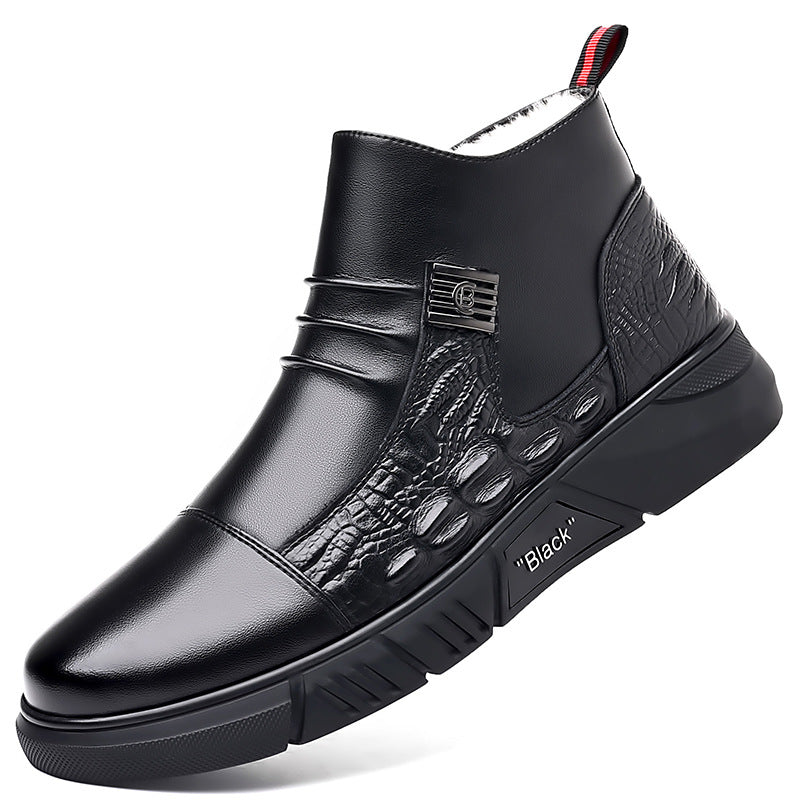 Bottes montantes en cuir de première qualité, conçues pour l'homme moderne.