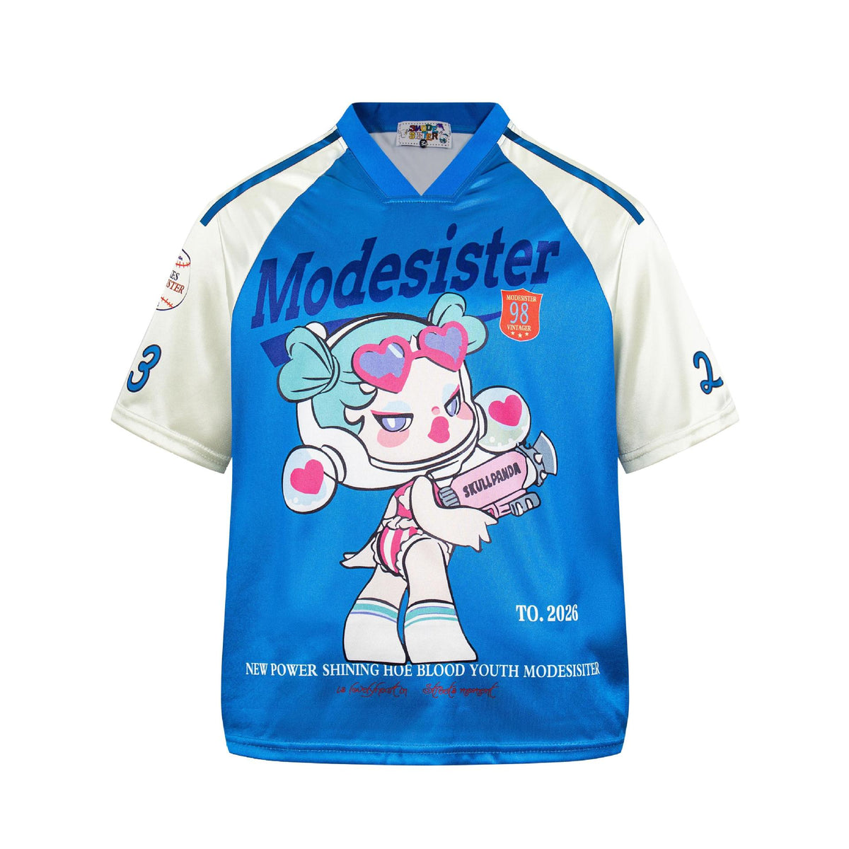 Cartoon character printed short sleeved T-shirt