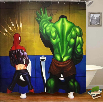 Cartoon Anime Spiderman 3D Shower Curtains Washable curtains for bathroom shower by eprolo