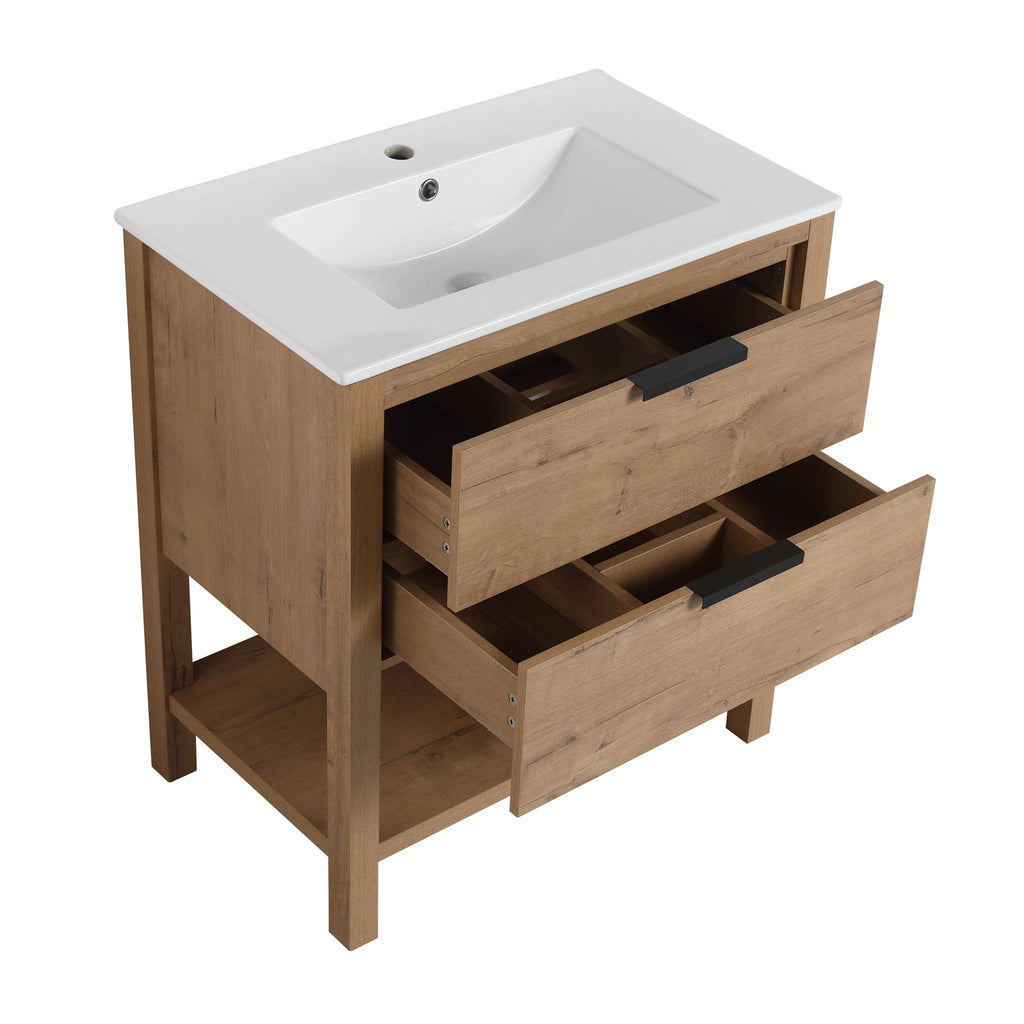 30 Inch Bathroom Vanity Plywood With 2 Drawers by eprolo
