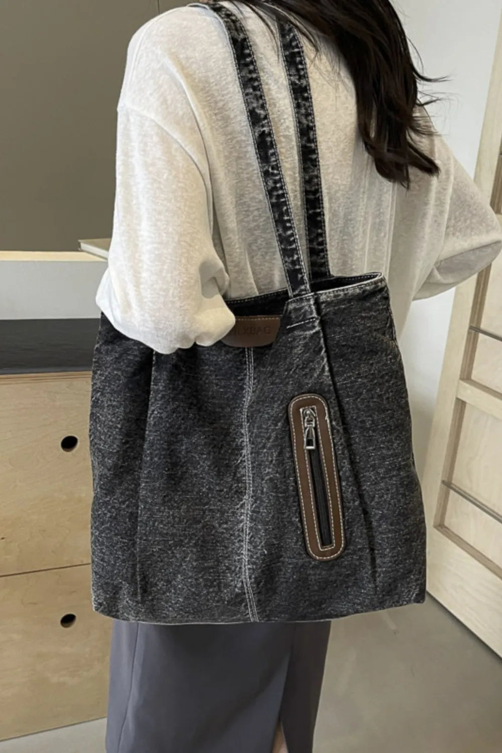 Bolso de mezclilla mediano