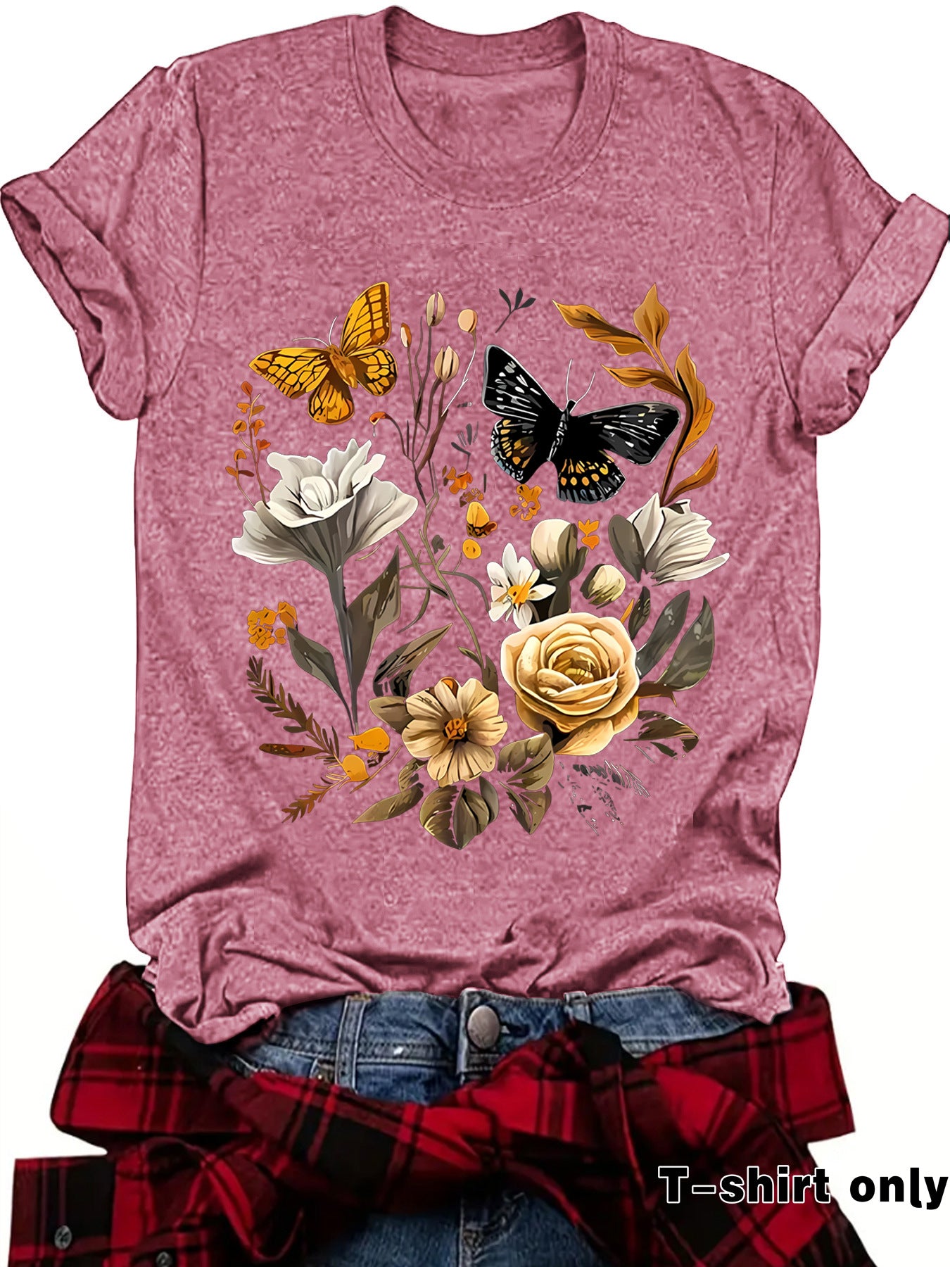 Camiseta de mariposa para mujer