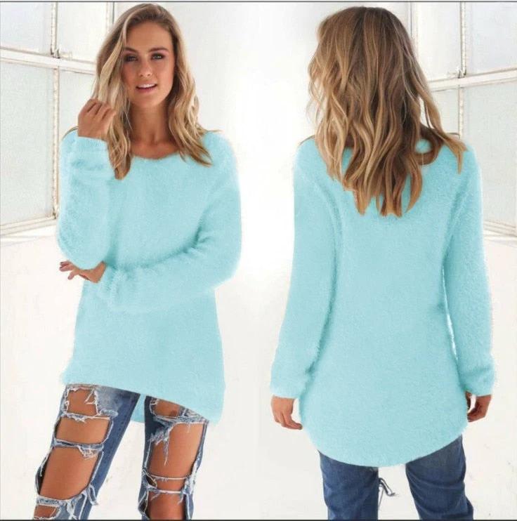 Super Soft And Comfortable Self-Cultivation Solid Color O Neck Pullover Women's Sweater Fashion Sexy Top Ladies Hipster Clothing by eprolo