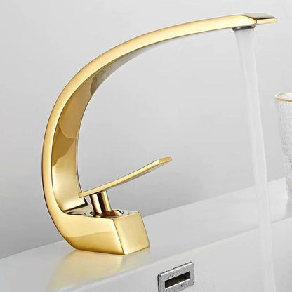 Black all copper single hole cold and hot faucet creative sink for washing hands and faces under the table by eprolo