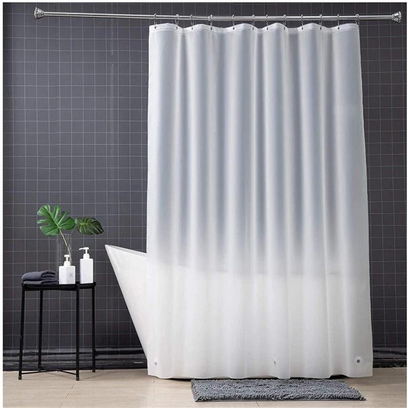 Bathroom Shower Lining Frosted Plastic Extra Long Shower Curtain Liner With Magnet Metal Eyelets Thickened Shower Curtain by eprolo