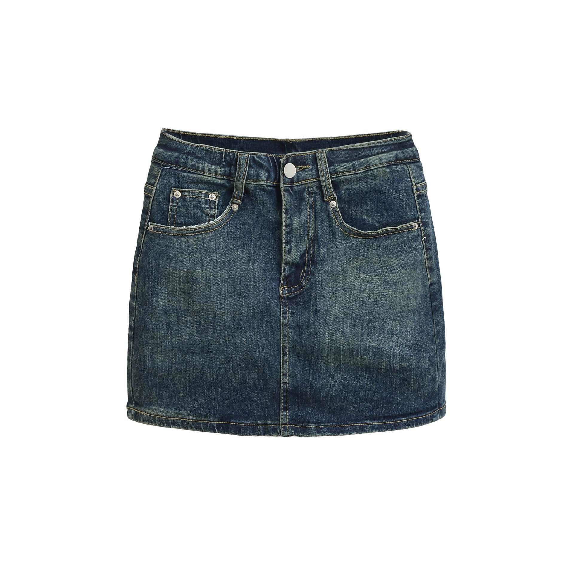 denim mini skirt