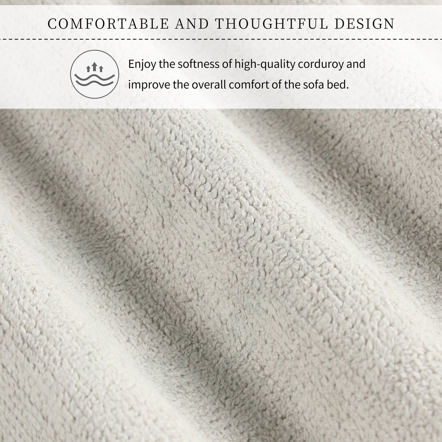 Sofá cama convertible de cojín blando, para que dos personas se sienten