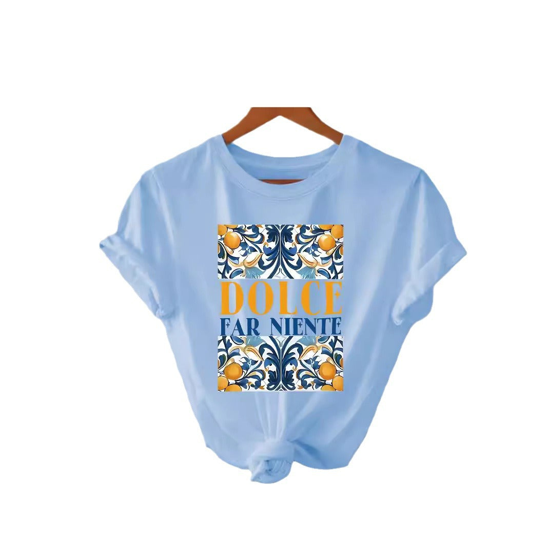 Pattern printed T-shirt
