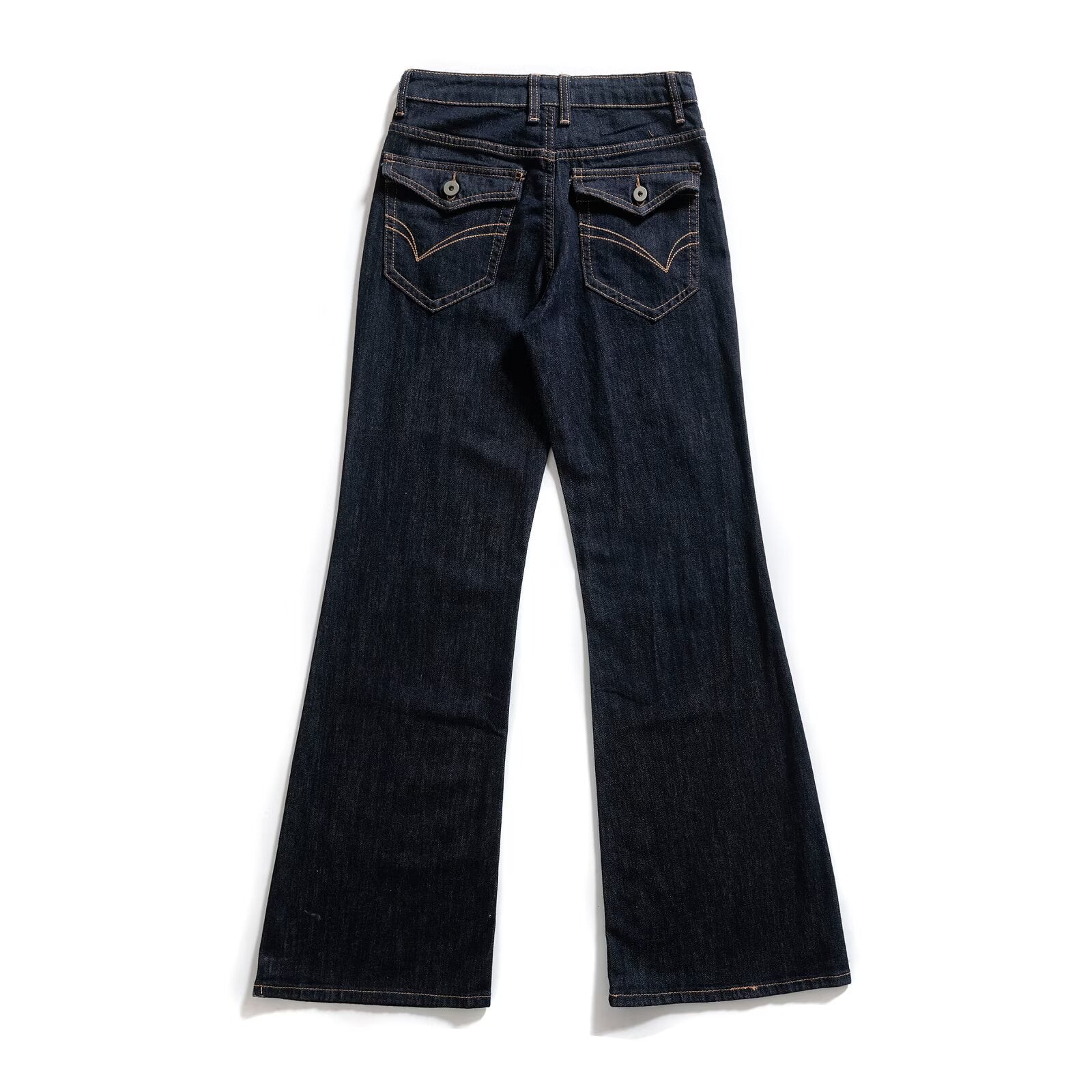 Pantalon évasé en jean classique polyvalent et tendance pour femme