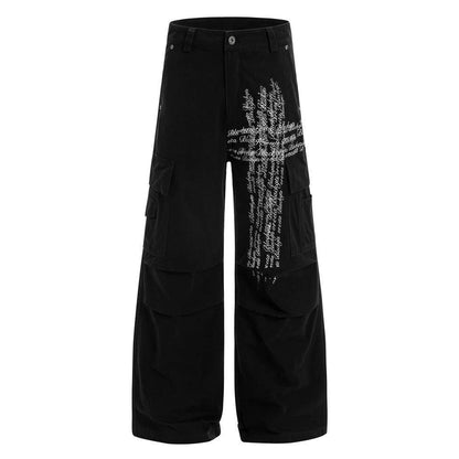 Wash Water Pleated Loose Floor Pants by eprolo