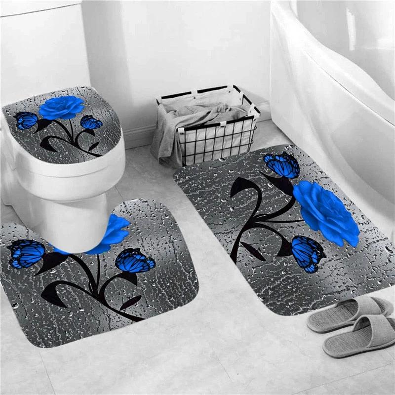 Hot HD Digital Printing Polyester Waterproof Polyester Flower Bathroom Hotel Shower Curtain by eprolo