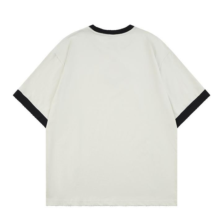 Spray dyed short sleeved structure