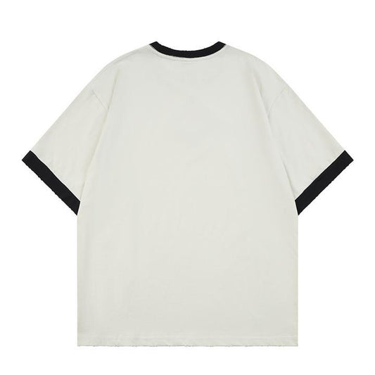 Spray dyed short sleeved structure