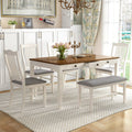 TOPMAX Mid-Century 6-Piece Wood Dining Table Set by eprolo