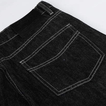 Pantalon micro-évasé décontracté en jean