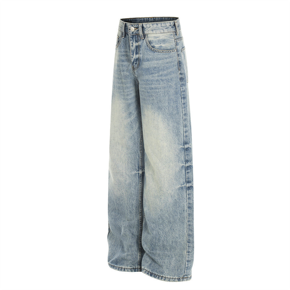 Pantalon en denim blanc délavé polonais