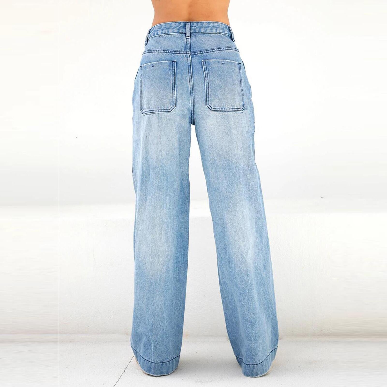 Pantalons en jean amples pour femmes