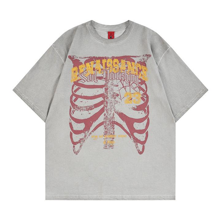 Camiseta de manga corta con calavera