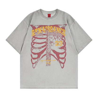 Camiseta de manga corta con calavera