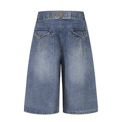 Make vintage denim cropped pants