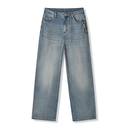 Men's Tencel Lyocell Jeans Style Loose Drape Straight Leg Pants