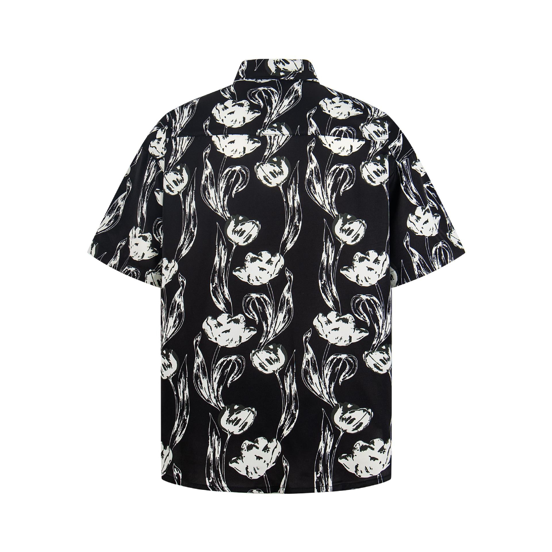 Floral printed short sleeved shirt