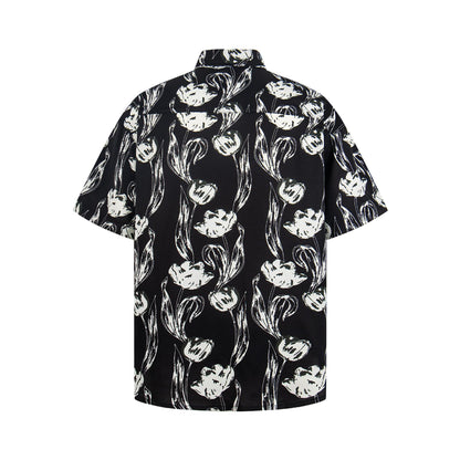 Chemise à manches courtes à imprimé floral