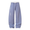 Small Grid Curved Knife Casual Pants by eprolo