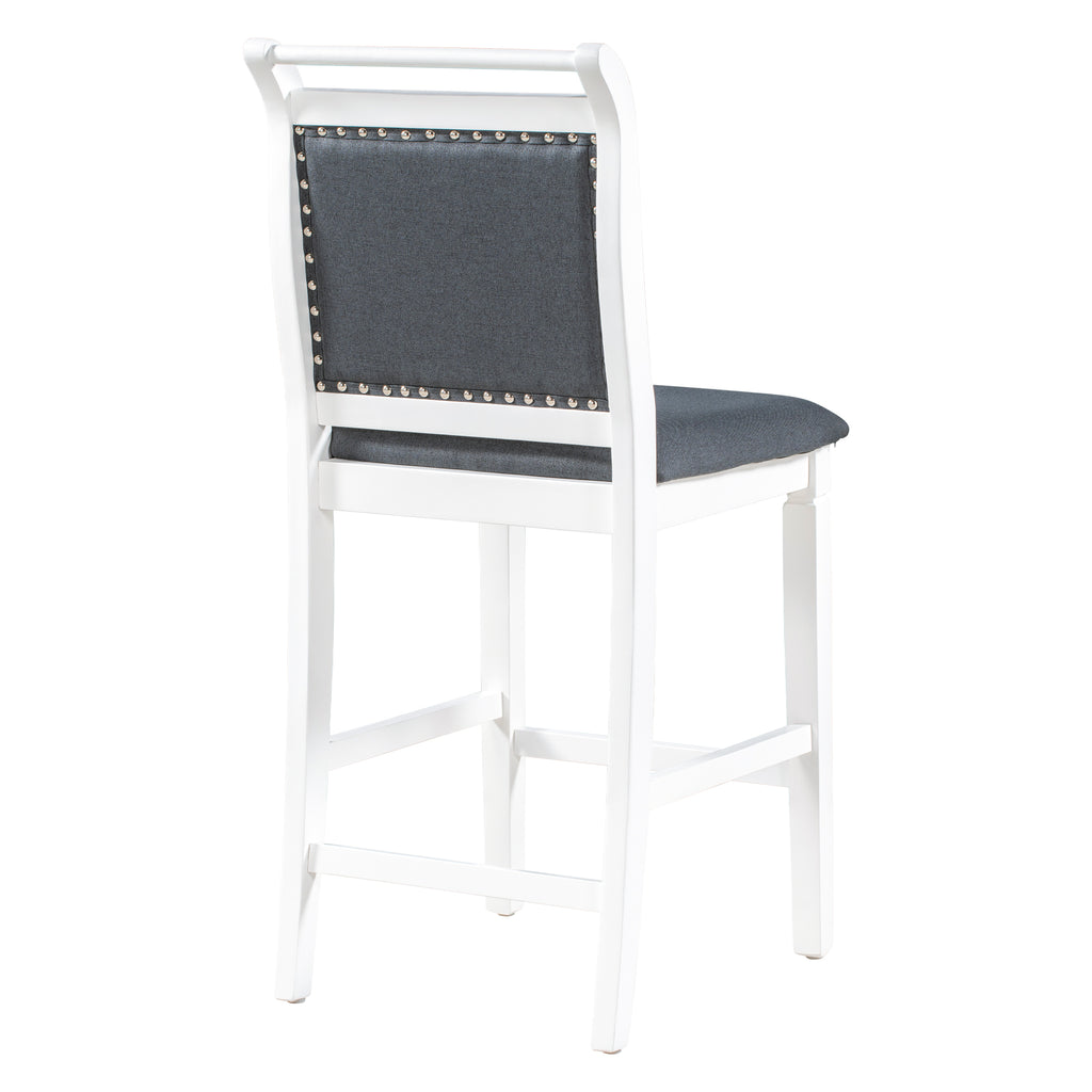 Juego de mesa de comedor de altura de mostrador de madera de 3 piezas con hojas abatibles