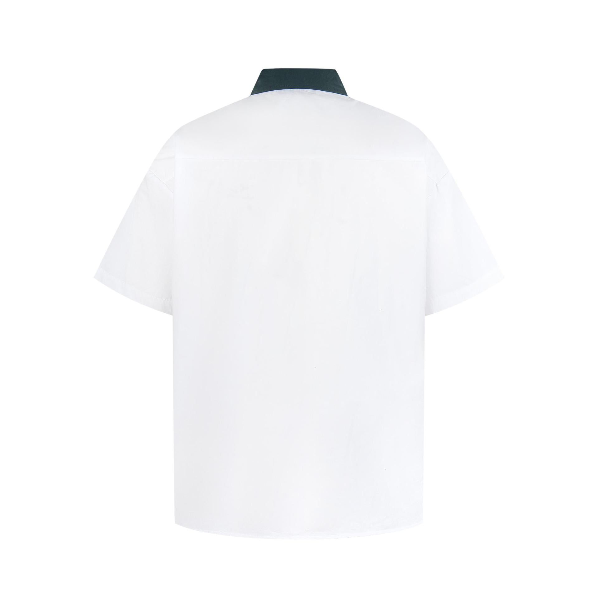Spotted puppy cat embroidered short sleeved shirt