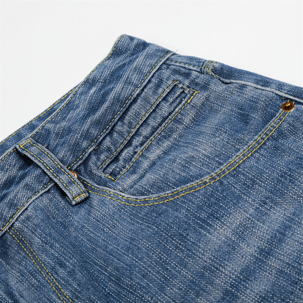 Make vintage denim cropped pants
