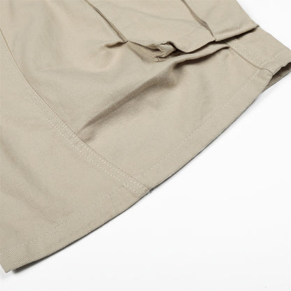 Large pocket loose wide leg five quarter pants