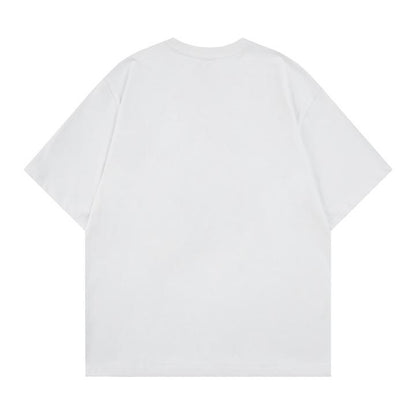 Bending over cat plush short sleeved shirt