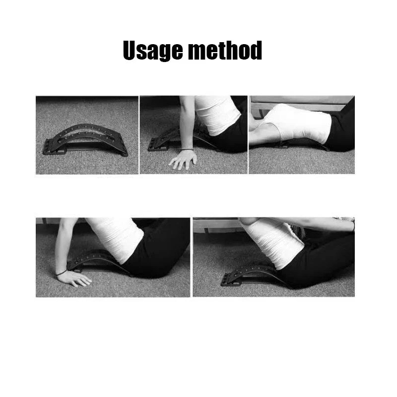 Adjustable Back Stretcher & Massager Lumbar Support Blue-2