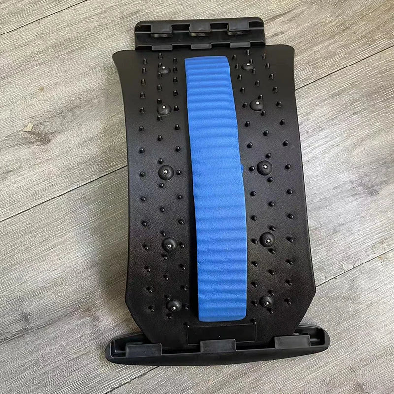 Adjustable Back Stretcher & Massager Lumbar Support Blue-4
