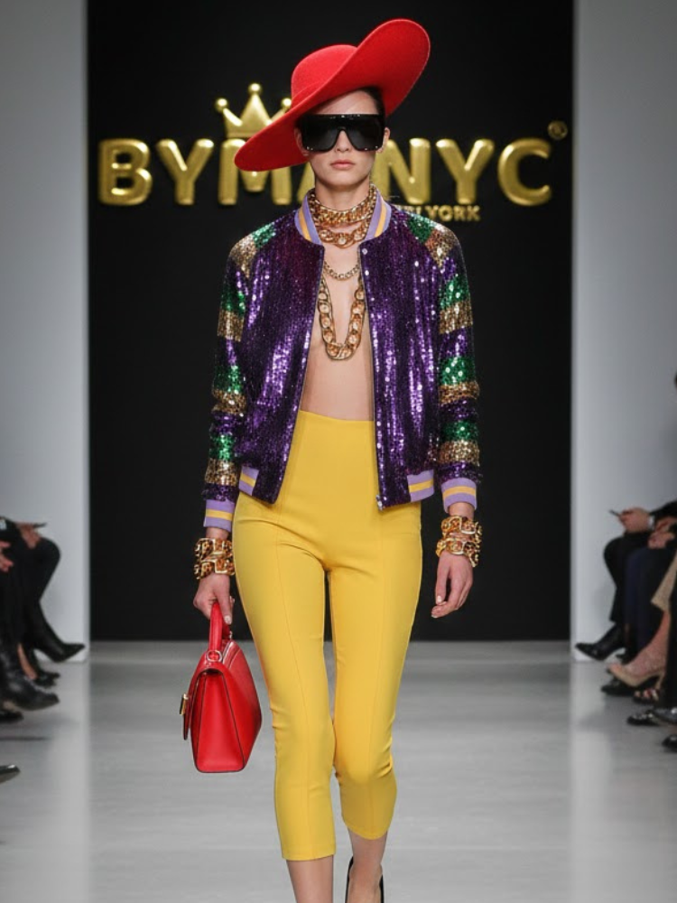 Bomber Jacket New Collection BYMANYC ® New York • "Night Glam" Multicolor Sequin-0