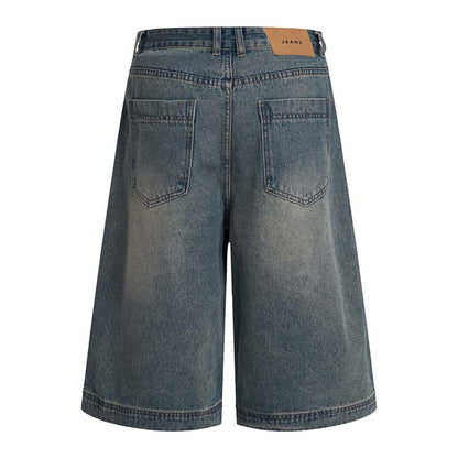 Vintage-inspired cropped denim
