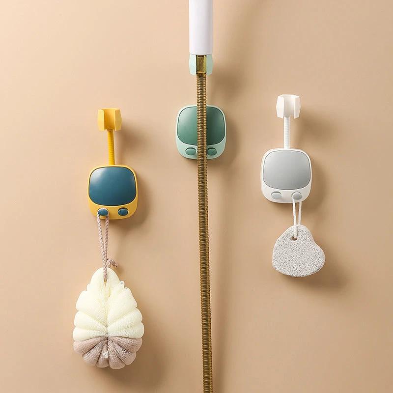 No Punching Head Shake Adjustable Bathroom Nozzle Shower Fixed Seat Lotus Head Universal Bracket Suction Cup Shower Bracket by eprolo