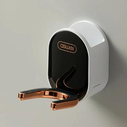 Wall Mounted Hair Dryer Holder Foldable Bathroom Wall Organizer Storage Holder Home Hair Brush Storage Bracket Hair Dryer Rack by eprolo