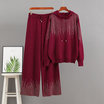 Suéter de cuello alto, traje suelto