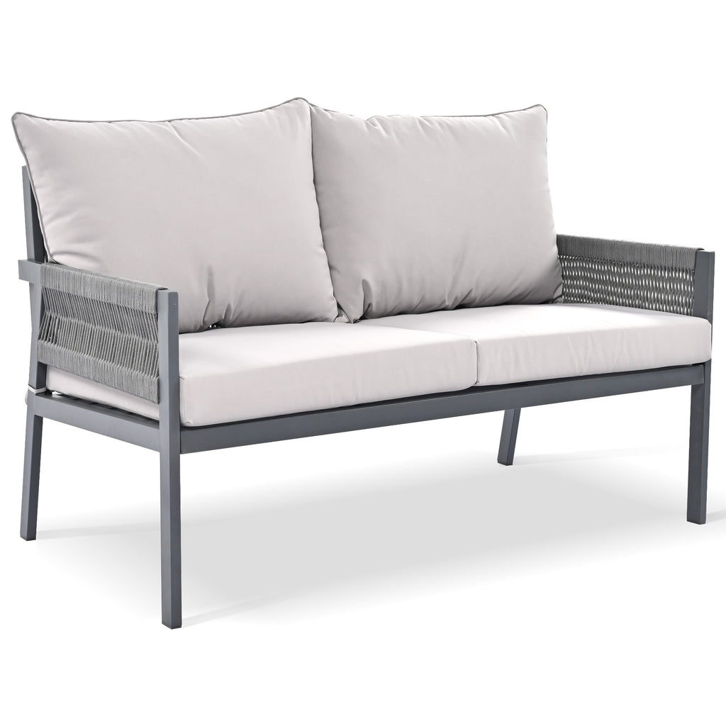 Outdoor Furniture with Tempered Glass Table