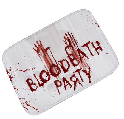 Blood Footprints Bath Mat Horror Rug Toilet Shower Bathroom Mat Rugs by eprolo