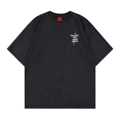 Wings printed short sleeved T-shirt