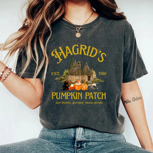 Camiseta HAGRID'S Estampada de Manga Corta y Corte Holgado