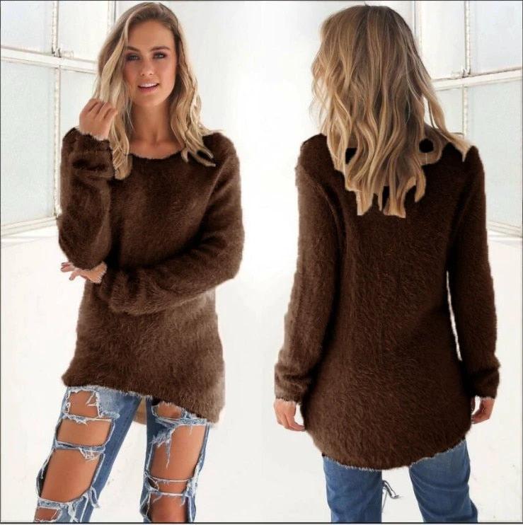 Super Soft And Comfortable Self-Cultivation Solid Color O Neck Pullover Women's Sweater Fashion Sexy Top Ladies Hipster Clothing by eprolo